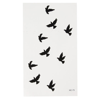 Bird Pattern Design Temporary Water Transfer Tattoo Sticker Body Art