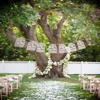 Birdcage Lovebirds Heart Bunting Banner Wedding Engagement Party Garland Decoration