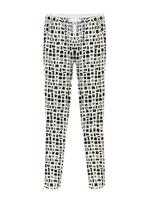 Black And White Plaid Women Casual Stretch Pant