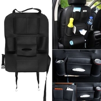 Black Auto Car Seat Back Multi-Pocket Phone Storage Cup Bag Organizer Holder