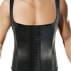 Black Body Sculpting Fat Lose Ab Curling Rubber Corset Vest for Men