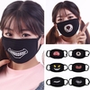 Black Cycling Anti Dust Wind Cotton Mouth Expression Face Mask Respirator