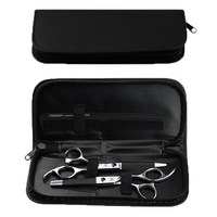 Black Leather Shears Hairdressing Scissor Case Zipper Pouch Bag Tool