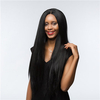 Black Long Straight Synthetic Wig Hair European And American Cosplay Wigs Roses Net 80cm