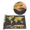 Black Luxury Scratch World Map Wallpaper Wall Stickers Home Decor Gift