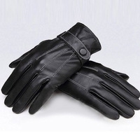 Black Windproof PU Leather Men