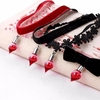 Blood Drip Necklace Halloween Blood Lace Black Bow Collar Necklace