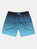 Blue Casual Quick Drying Breathable Printing Sport Loose Board Shorts for Men