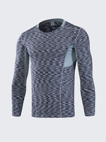 Bodybuilding Sport Tops Quick-Dry Elastic Tight Fitting Long Sleeve T-Shirt For Men