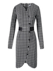 Bodycon OL Office Knitting Fabric Swallow Grid Dress