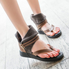 Bohemia Double Buckle Clip Toe Ankle Folded Flat Flip Flops Roman Sandals Gladiators