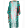Bohemia Loose Floral Tassel Chiffon Beach Wear Cover Up Women Cardigan