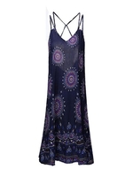 Bohemia Spaghetti Strap Backless Floral A-Line Mini Dress