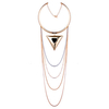 Bohemia Tassel Triangle Pendant Multi-Tier Gold Collar Necklace For Women
