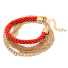 Bohemian 18K Gold Plated Rope Weave Tassel Bracelets