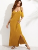 Bohemian Cold Shoulder Split O-neck Half Sleeve Maxi Dress For Women