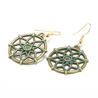 Bohemian Earrings Alloy Blue Dreamcatcher Earrings