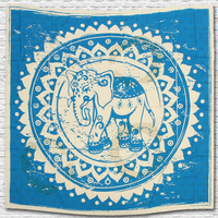 Bohemian Indian Elephant Mandala Tapestry Wall Hanging Blanket Beach Towel Bedspread Curtain