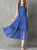 Bohemian Lace Patchwork Loose Hem Sleeveless Women Dresses