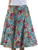 Bohemian Loose Hem Pocket Style Printed Women Skirts
