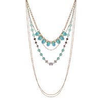 Bohemian Multilayer Necklace Alloy Crystal Rhinestone Necklace