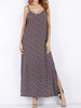 Bohemian Print Backless Cami V-neck Maxi Dress For Women