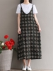 Bohemian Print Spaghetti Strap Loose V-neck Maxi Dress For Women