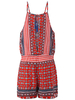 Bohemian Printed Halter Backless Sexy Women Short Jumpsuits
