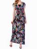 Bohemian Printed Sleeveless V Neck Backless Women Dresses