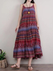 Bohemian Printed Spaghetti Strap Vintage Long Maxi Dresses