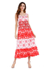 Bohemian Sleeveless O Neck Floral Printed Dresses For Women