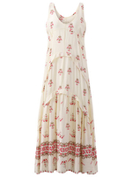 Bohemian Sleeveless V-Neck Backless Printed Long Maxi Dresses