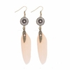 Bohemian Tassel Earring Alloy Feather Long Earrings for Women Gift