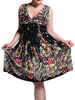 Bohemian V-neck Sleeveless Printed Stitching Dresses For Women