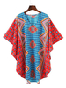 Bohemian Women Batwing Sleeve Printed Mini Dresses