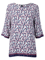 Bohemian Women Floral Printed Rayon T-Shirt