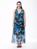 Bohemian Women Flower Printed Sleeveless Chiffon Maxi Dress