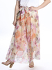 Bohemian Women Flower Printing Chiffon Beach Palazzo Trousers