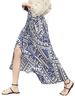 Bohemian Women Geometric Printed Irregular Hem Skirts