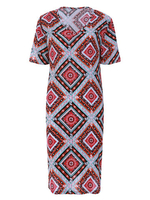 Bohemian Women Printed Short Sleeve V-Neck Dresses