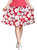 Bohemian Women Printing Elastic Waist Cotton Linen Skirt