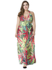 Bohemian Women Sexy Printed Strap Backless V-Neck Maxi Dress