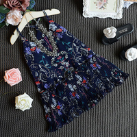 Boho Chiffon Print Cami O-neck Dress For Kids Girls