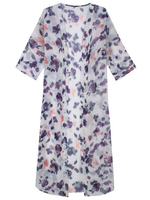 Boho Floral Printed Three Quarter Sleeve Women Cardigan