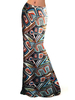 Boho Print High Waist Elastic Maxi Skirt For Women