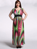 Boho Sexy Printed V-Neck Sleeveless Beach Maxi Dress For Women