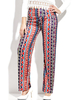 Boho Vintage Print Wide Leg Trousers For Women