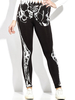 Bone Printed Stretchy Women Leggings For Halloween