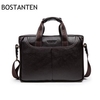 BOSTANTEN Men Vintage Casual Handbag Genuine Leather Business Crossbody Bag