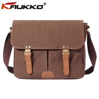 Brand KAUKKO Men Versatile Canvas Crossbody Bag Casual Shoulder Bag